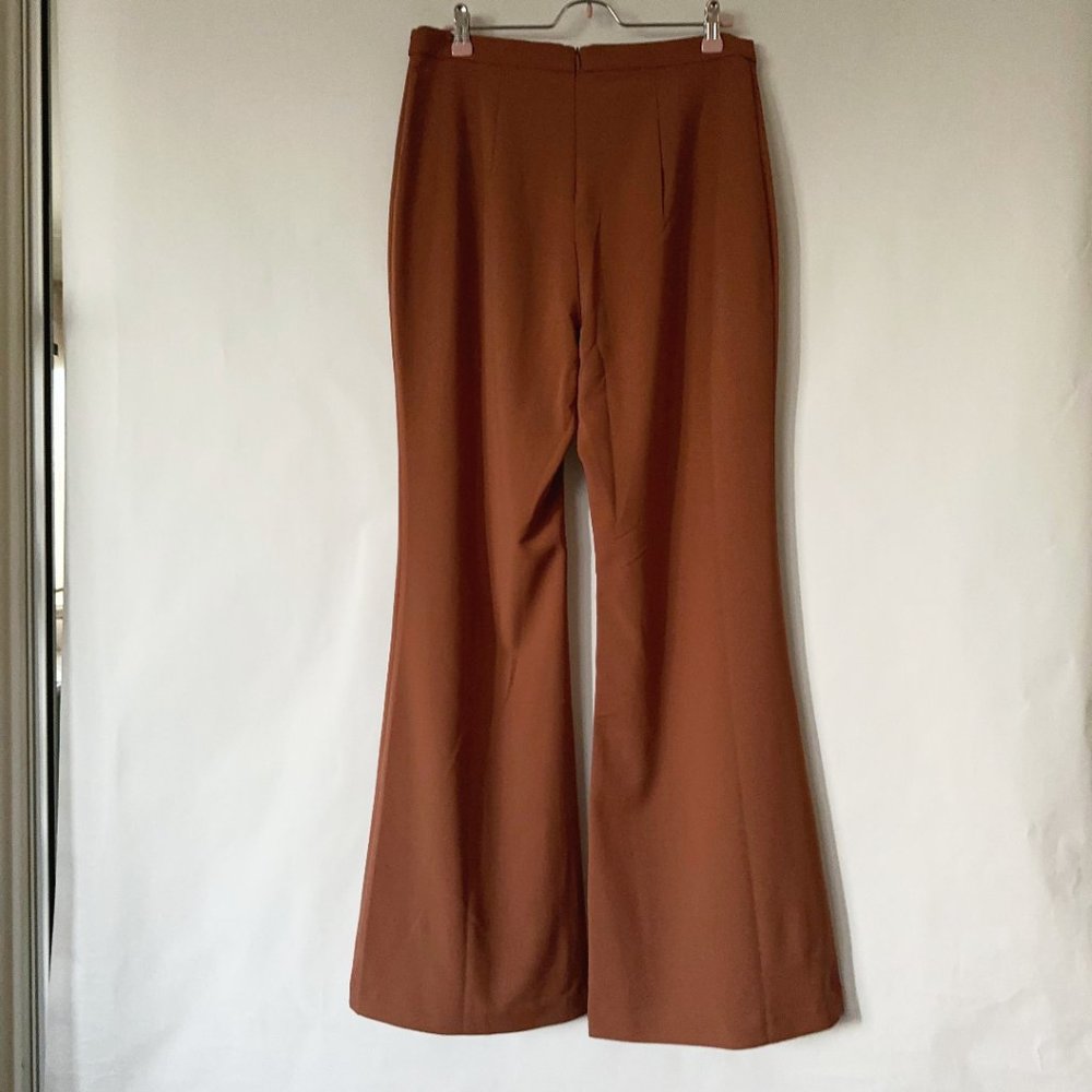 NWT ANTHROPOLOGIE - Stretch Flair Pants in Bronze – size M - Picture 6 of 11
